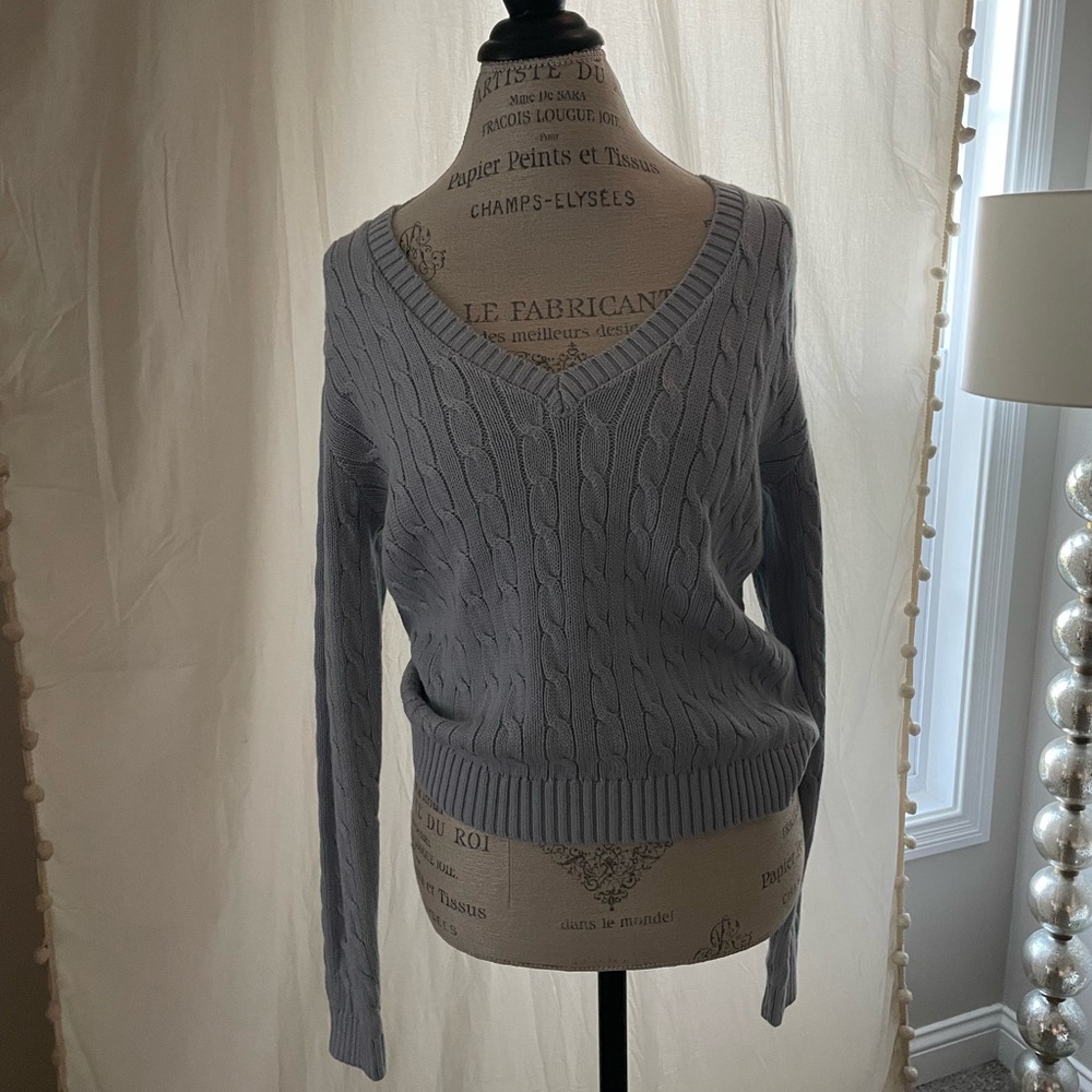 Brandy Melville Cable Knit Sweater - Baby Blue